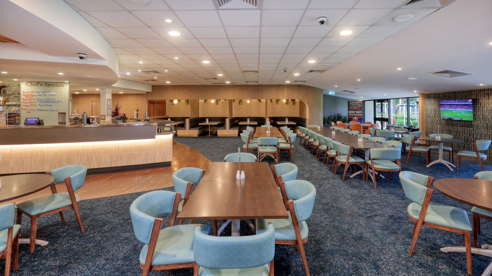 The bistro dining room