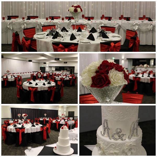 The function room set for an event